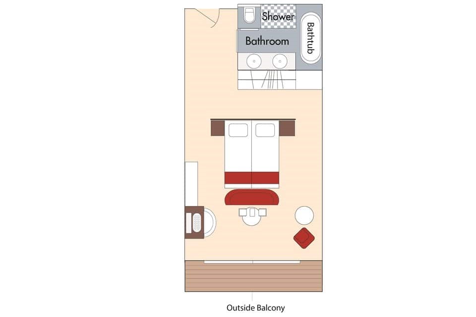 Category ABMain DeckOutside Balcony, 252 sq. ft.